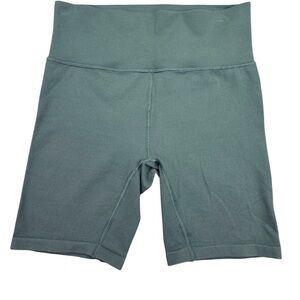 DSG Women's S Ribbed Biker Shorts in Teal
